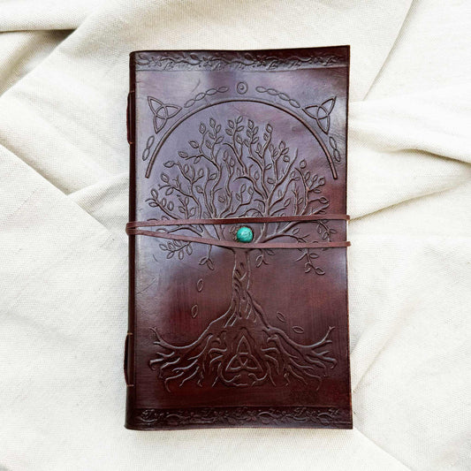 Anusaṃdhā अनुसंधा - leather notebook (large)