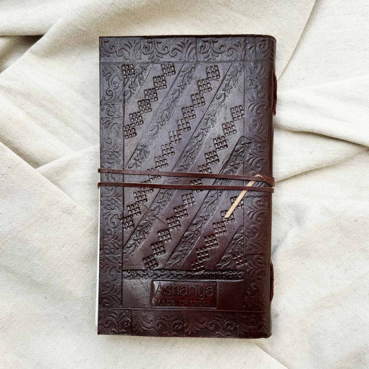 Anusaṃdhā अनुसंधा - leather notebook (large)