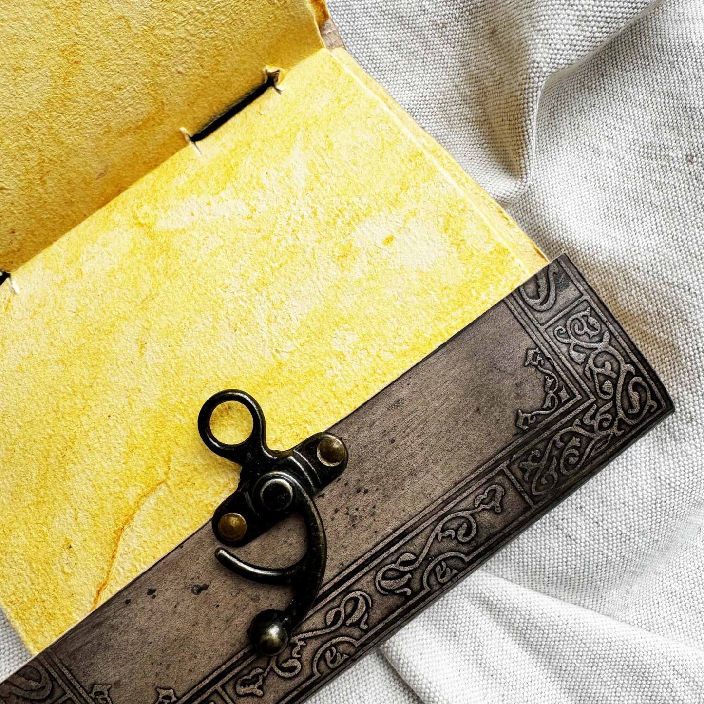 Sahasa सहस - leather diary (medium) handmade paper