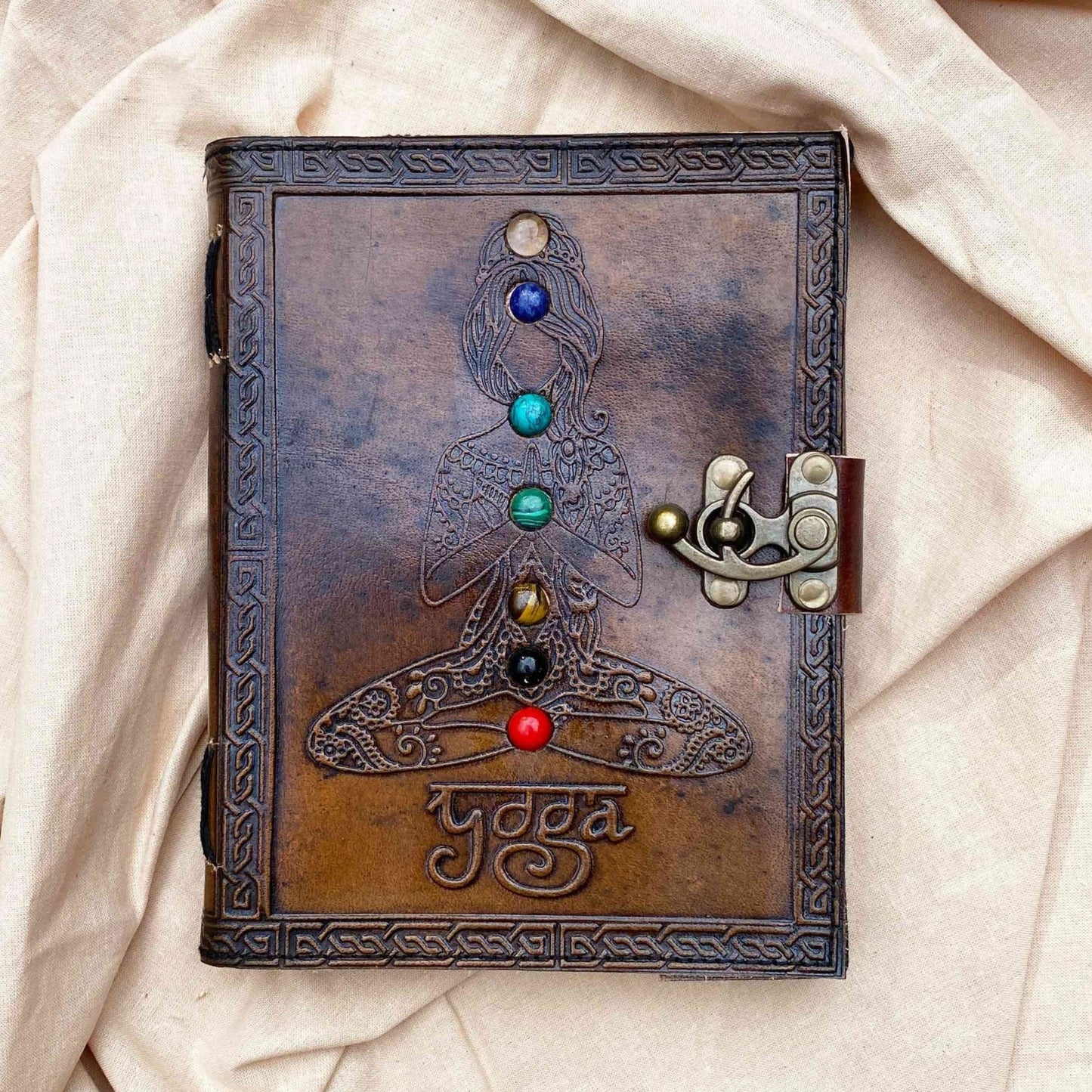 Kārmaṇa कार्मण - kožený zápisník (velký) - Ashariya