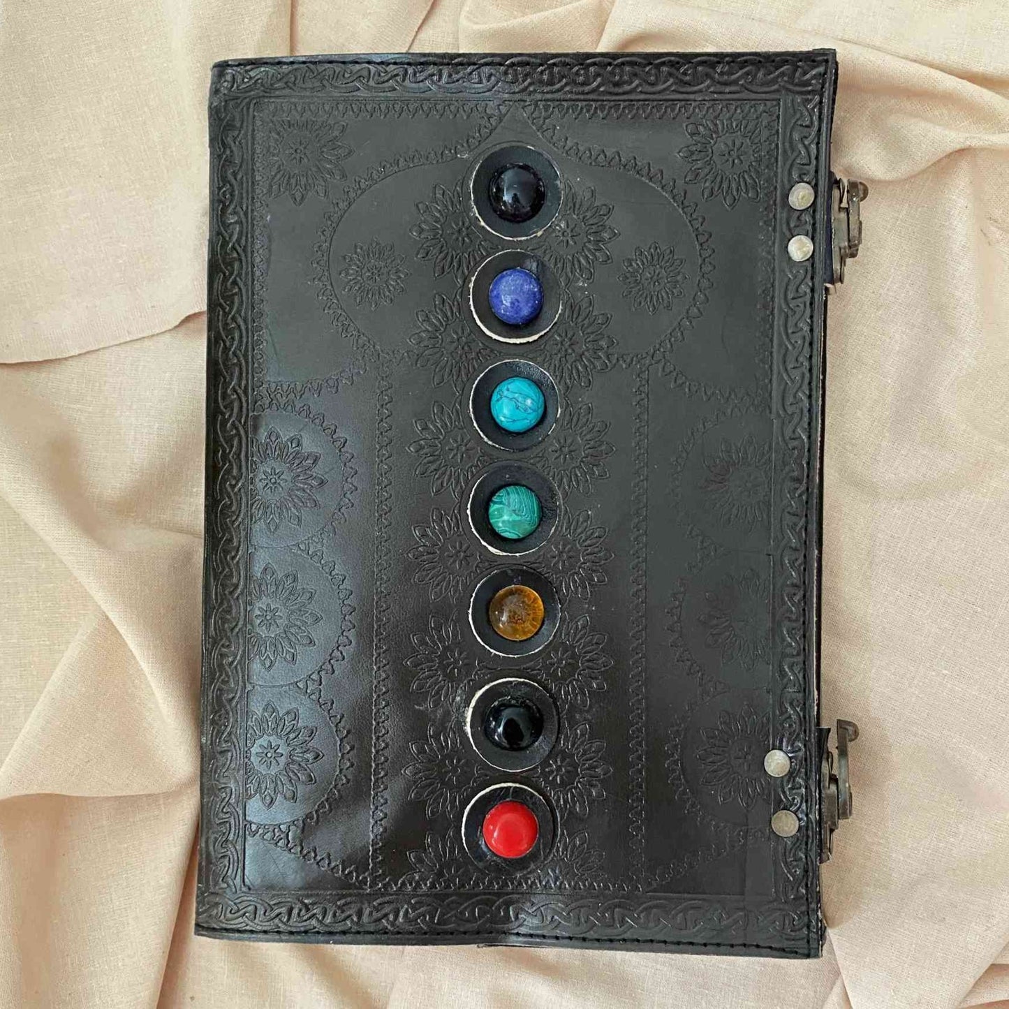 Anusaṃdhā अनुसंधा - leather notebook (large)